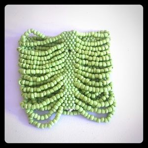 Green beaded bracelet